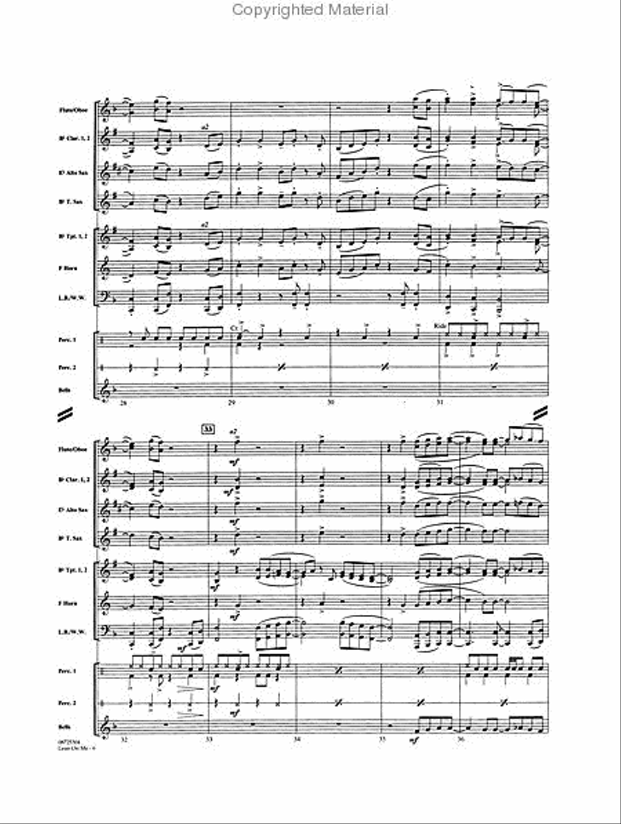 Lean on Me Concert Band scores gallery preview page 3