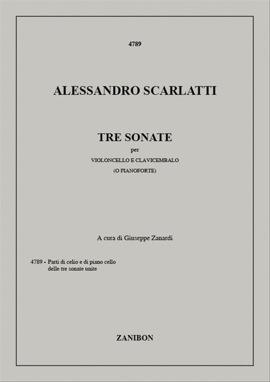 3 Sonate Cello scores gallery preview page 1