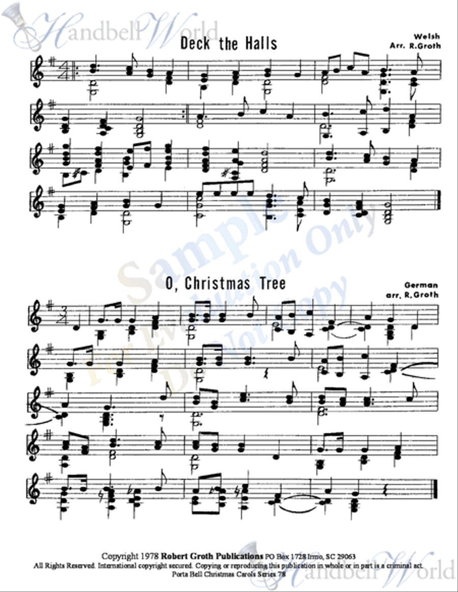 Porta Bell System of Carolling 78 2-Octaves scores gallery preview page 3