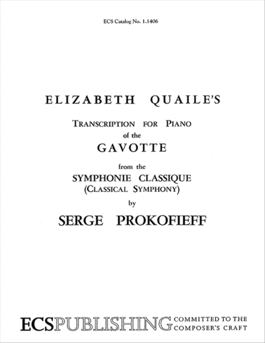 Gavotte from the Classical Symphony