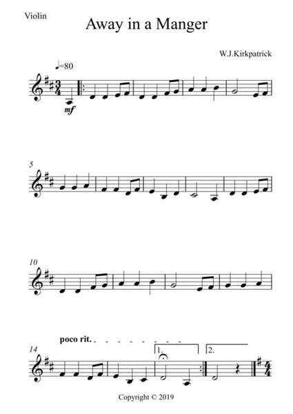 10 Christmas Carols for early intermediate Violin and Piano image number null