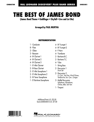 Book cover for The Best of James Bond - Conductor Score (Full Score)
