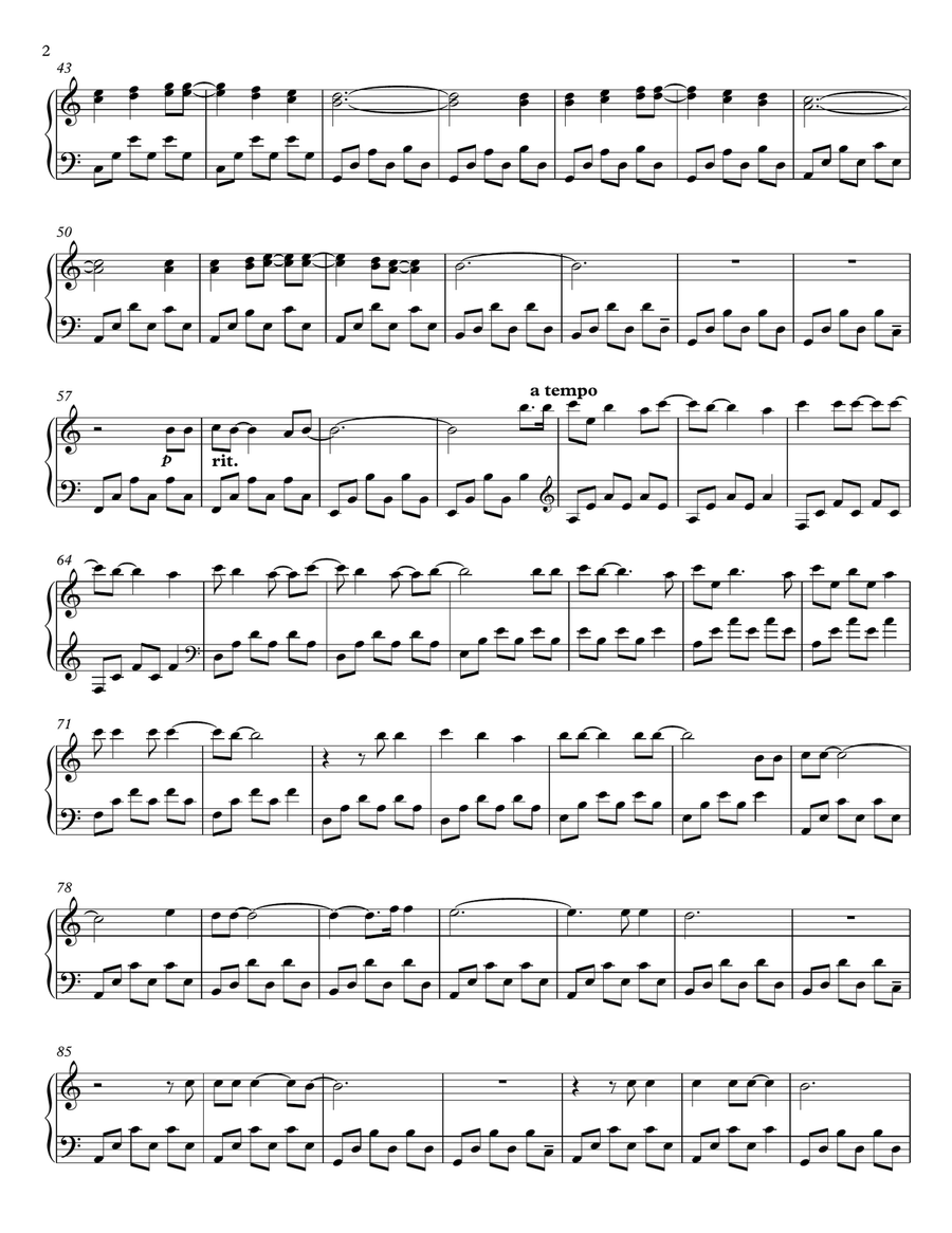 Famous Blue Raincoat Piano Solo scores gallery preview page 2