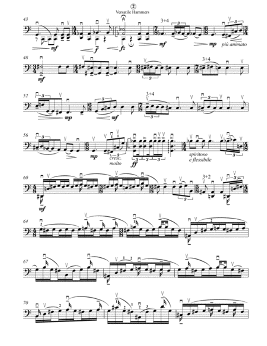 Versatile Hammers Cello Solo scores gallery preview page 2