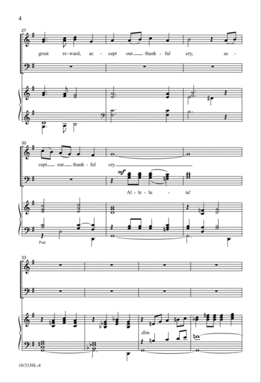 For All Your Saints, O Lord 4-Part scores gallery preview page 3