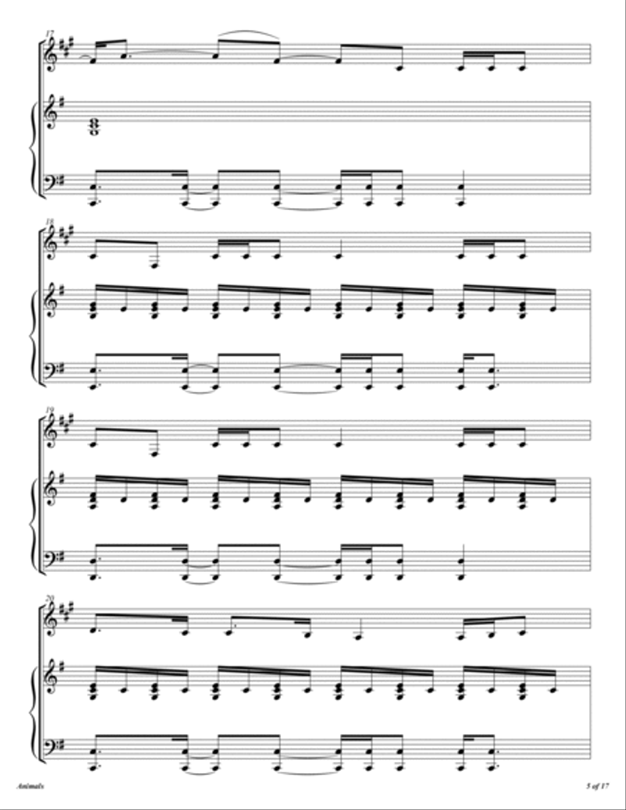 Animals Trumpet Solo scores gallery preview page 6