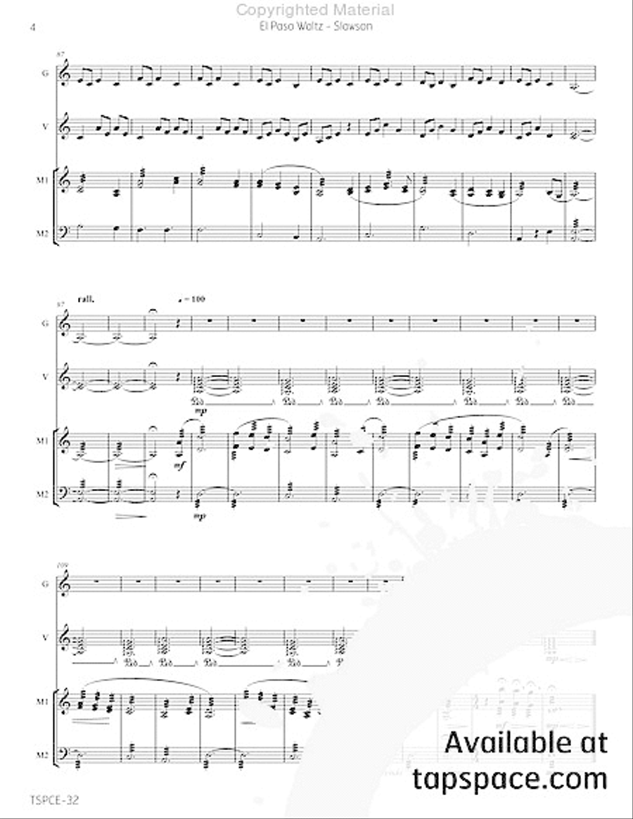El Paso Waltz Percussion Ensemble scores gallery preview page 9