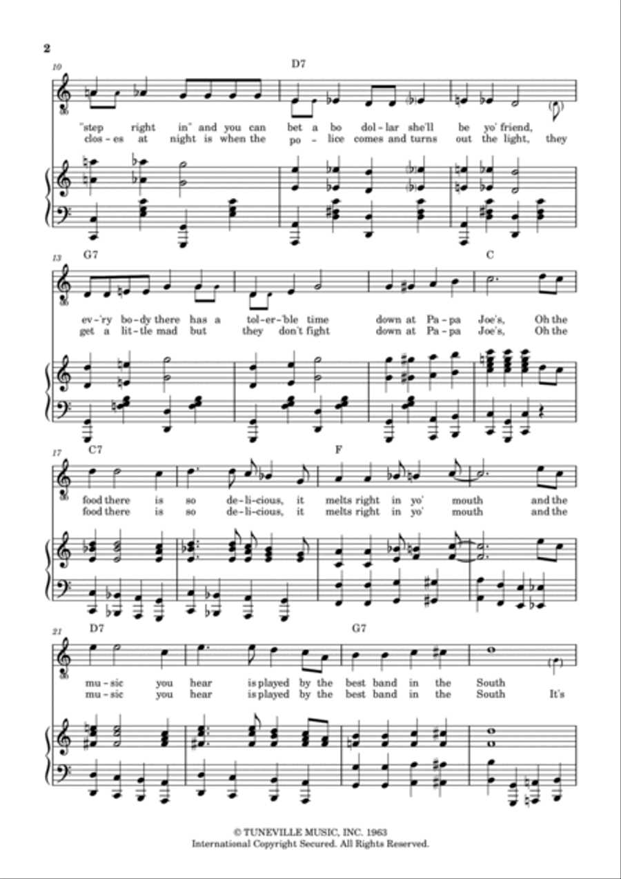 (Down At) PAPA JOE'S Voice scores gallery preview page 2