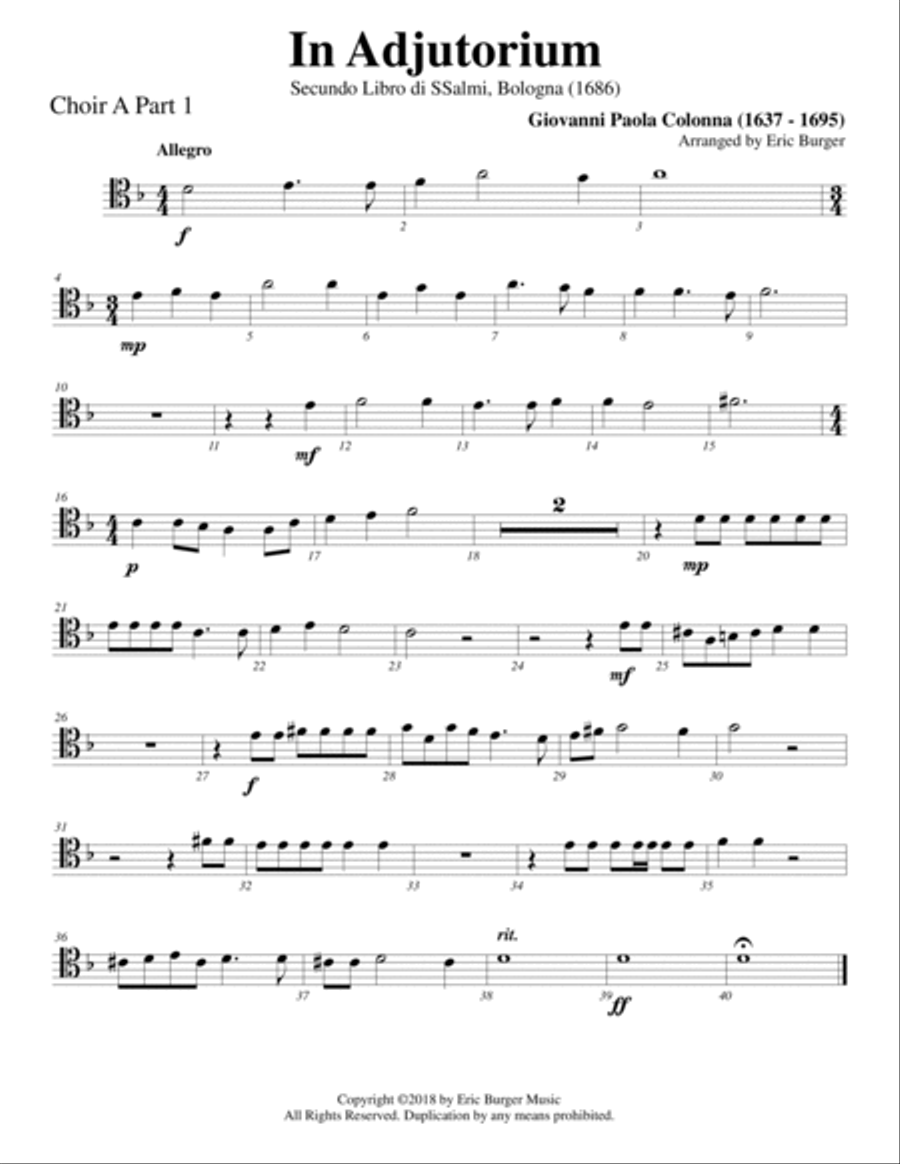 In Adjutorium for Trombone or Low Brass Octet Brass Ensemble scores gallery preview page 4
