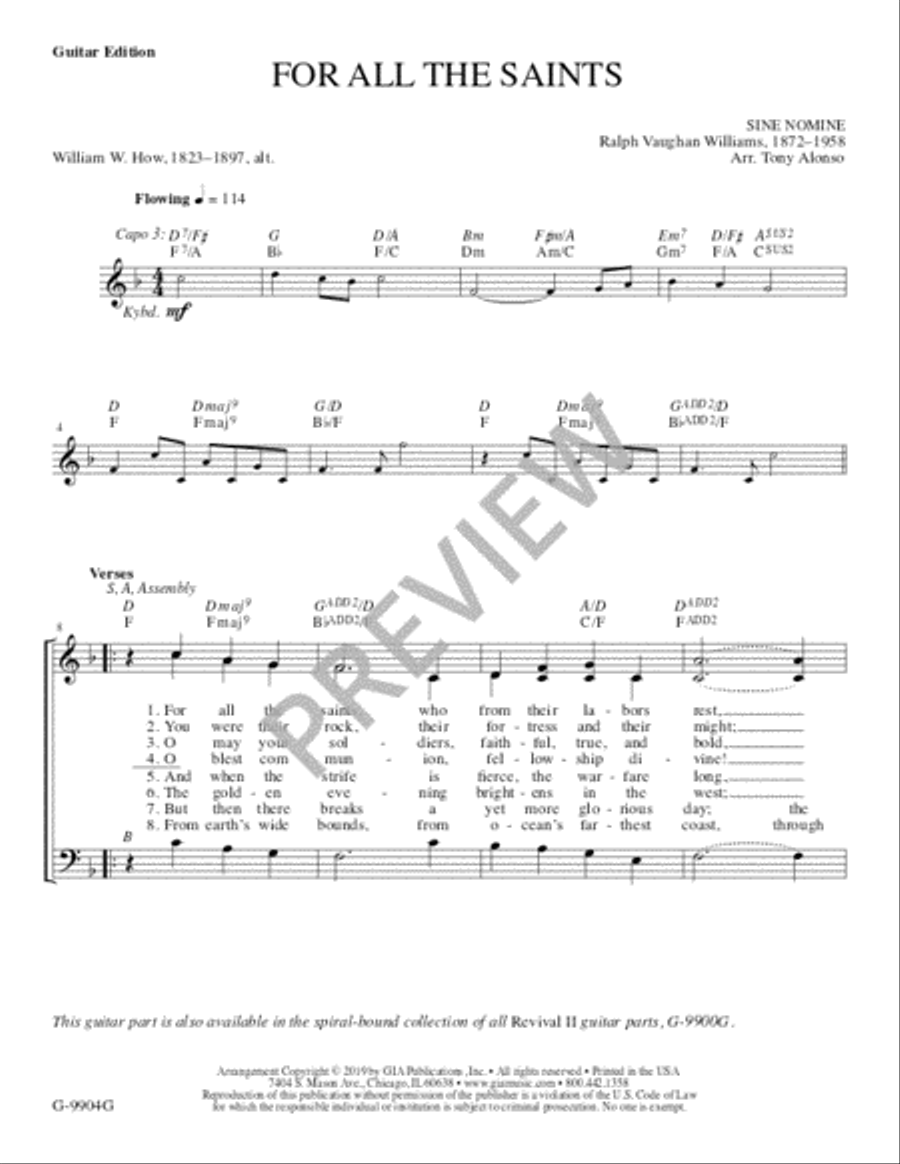 For All the Saints - Guitar edition Guitar scores gallery preview page 2