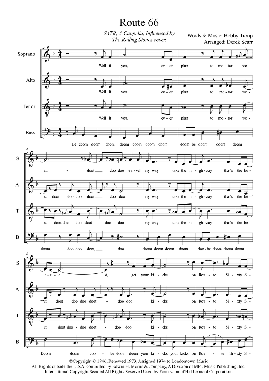 Route 66 Route 66 4-Part scores gallery preview page 1