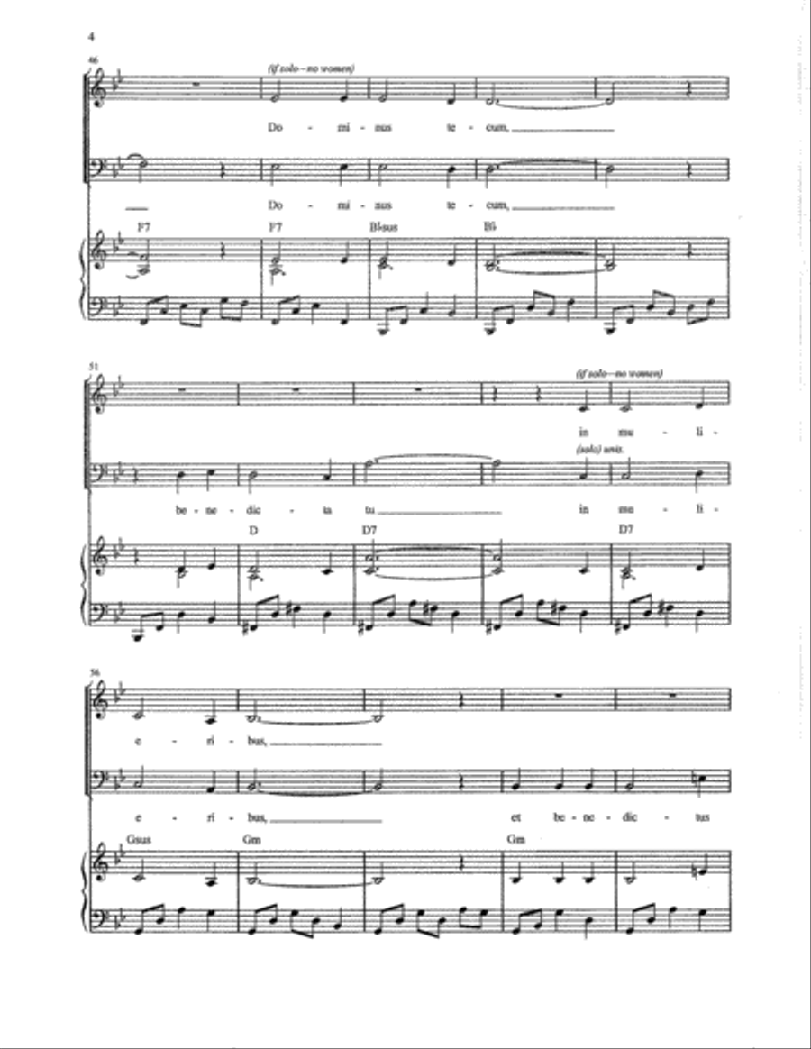 Ave Maria 4-Part scores gallery preview page 5