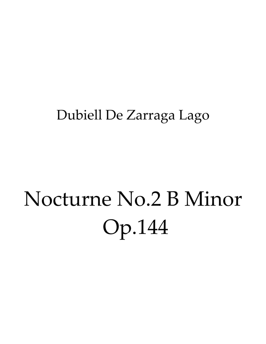 Nocturne No.2 B Minor Op.144 Piano Solo scores gallery preview page 1