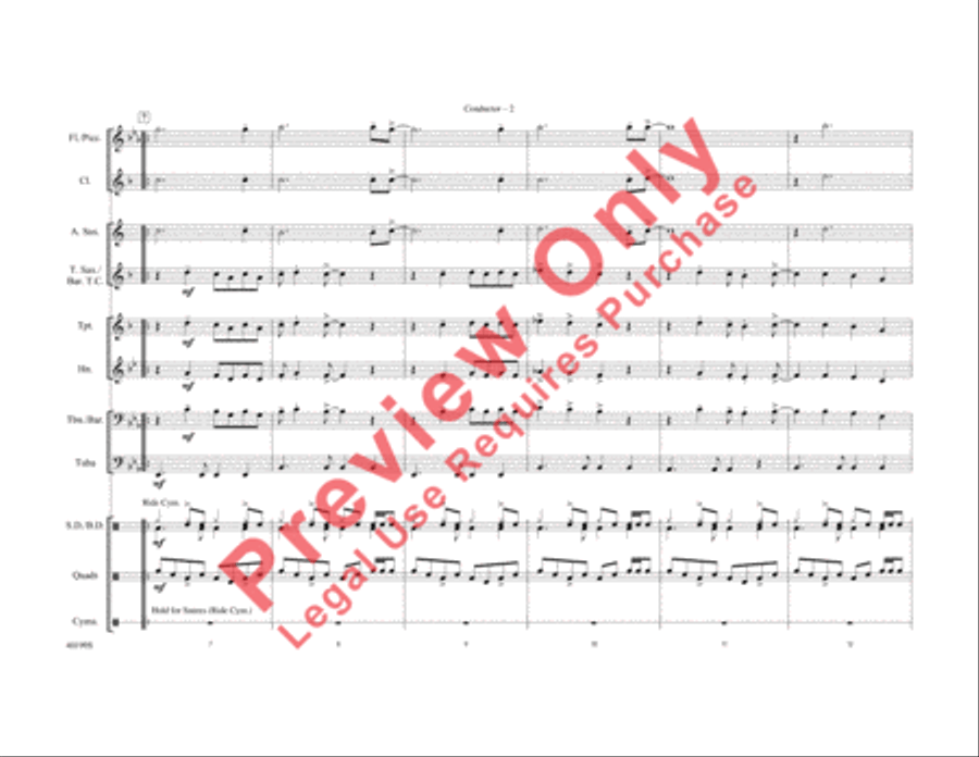 Rock and Roll All Nite Rock and Roll All Nite Marching Band scores gallery preview page 3
