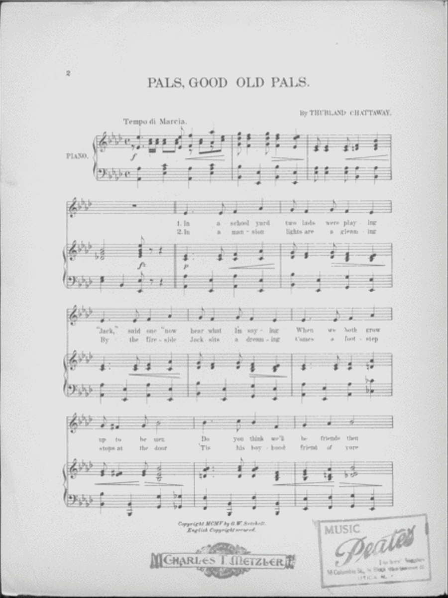 Pals, Good Old Pals TTBB scores gallery preview page 2