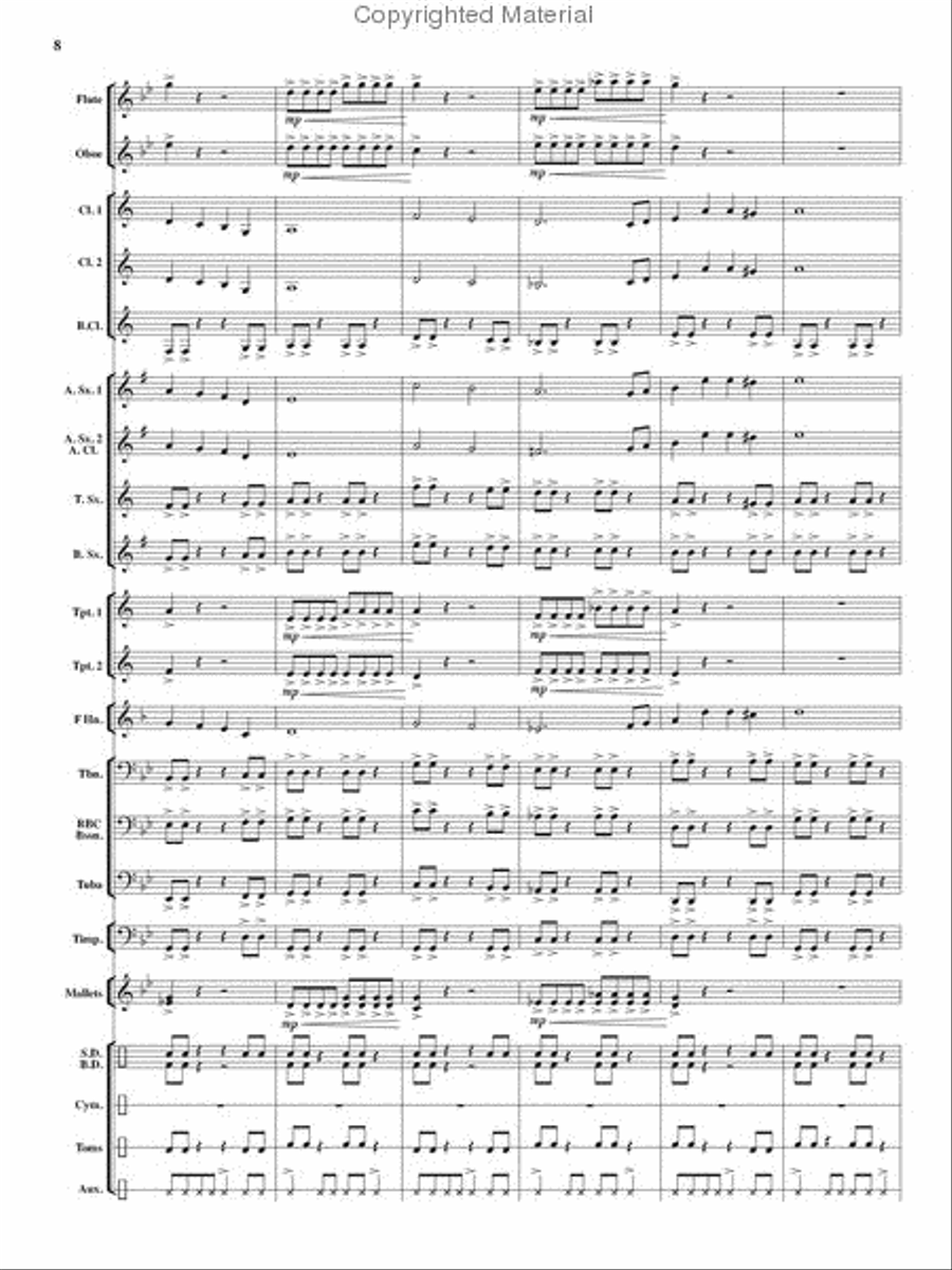 Renegade Dances Renegade Dances Concert Band scores gallery preview page 8