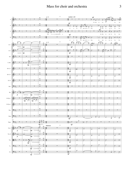 Mass for choir and orchestra (Score and parts) image number null