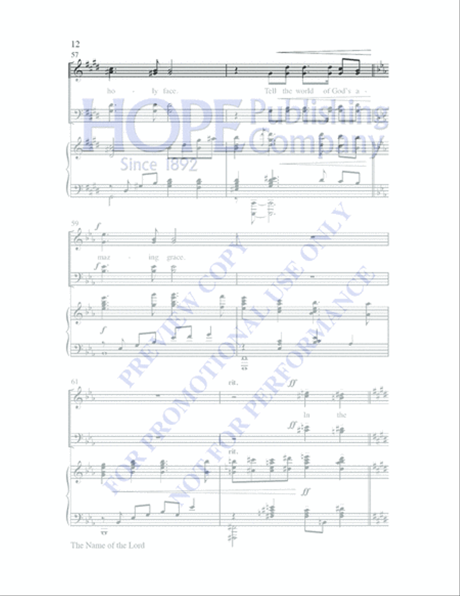 The Name of the Lord Choir scores gallery preview page 11