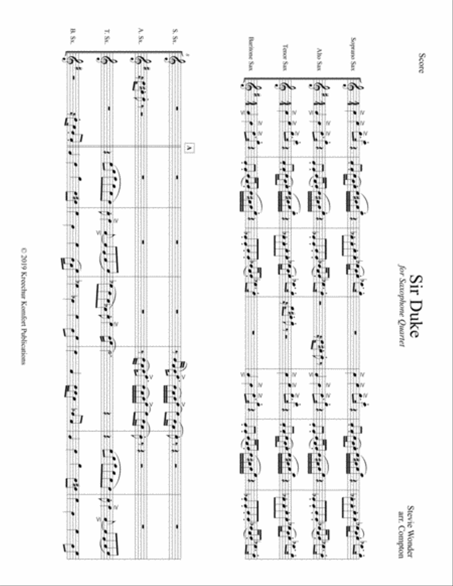 Sir Duke Woodwind Quartet scores gallery preview page 2