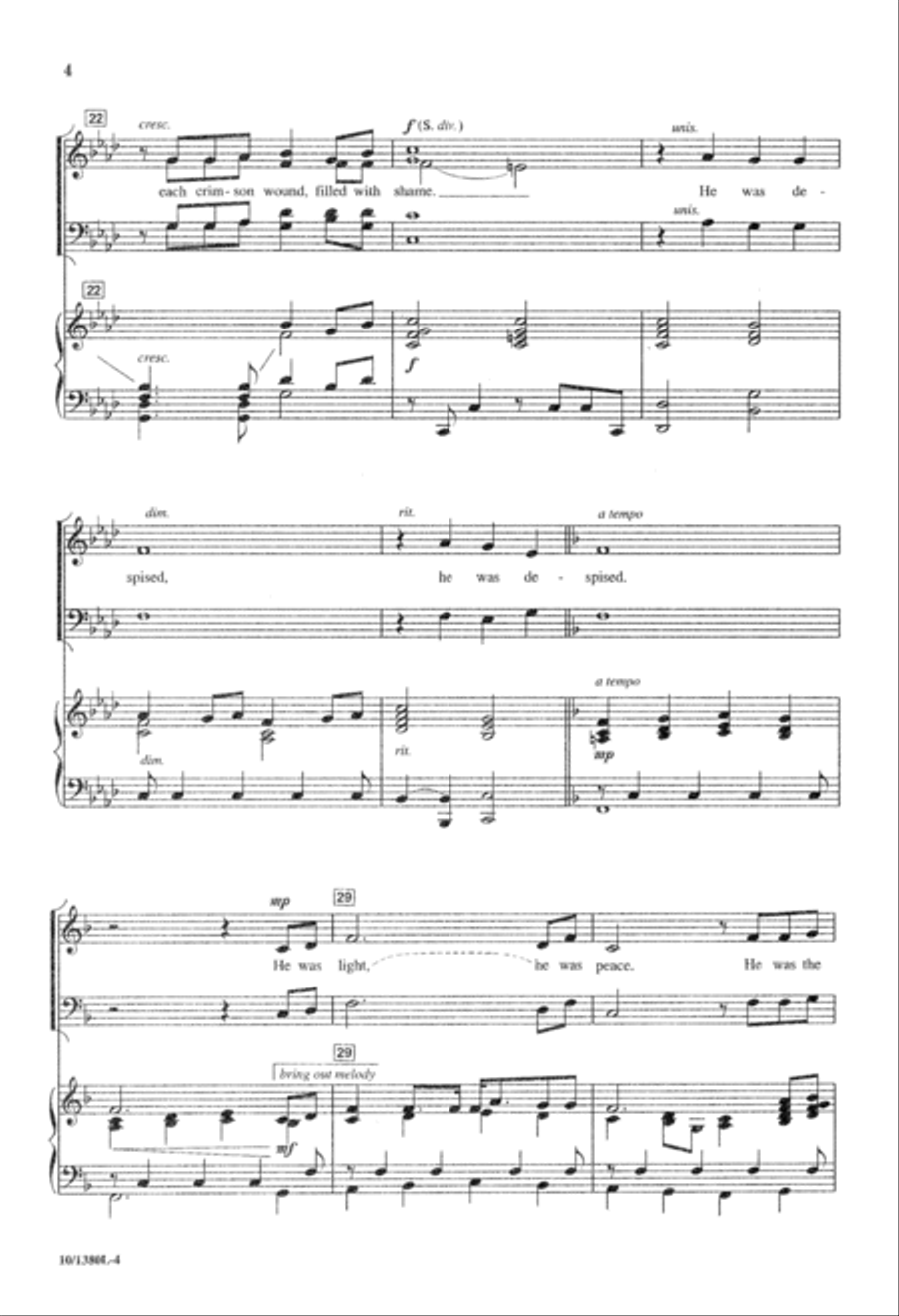 What Have They Done to My Savior? 4-Part scores gallery preview page 4