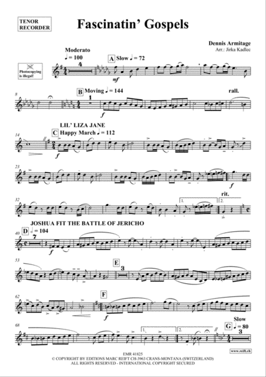 Fascinatin' Gospels Tenor Recorder scores gallery preview page 2