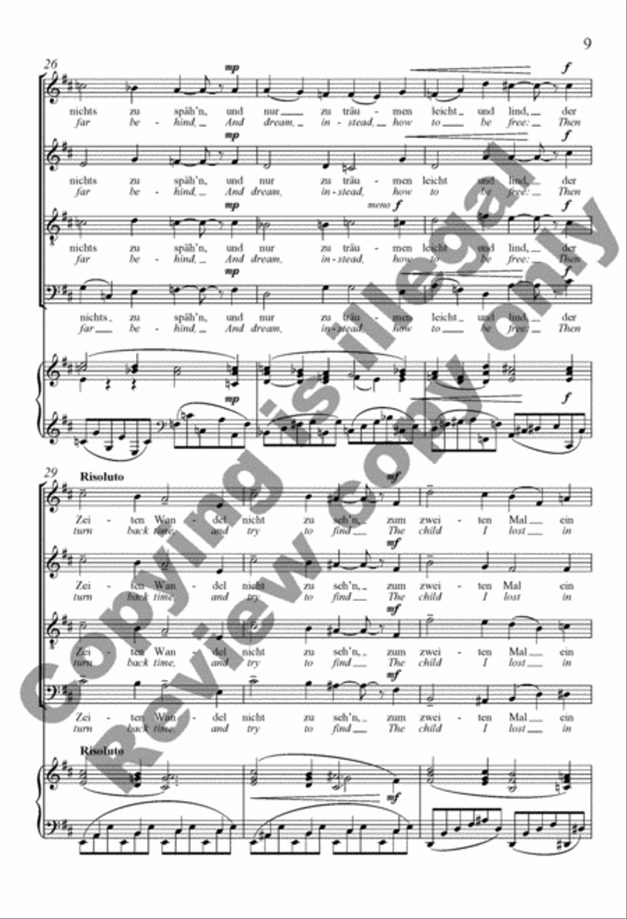 O wüsst’ ich doch den Weg zurück (O That I Knew the Way Back Home) 4-Part scores gallery preview page 20