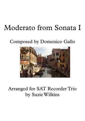 Book cover for Moderato from Sonata I for SAT Recorder Trio