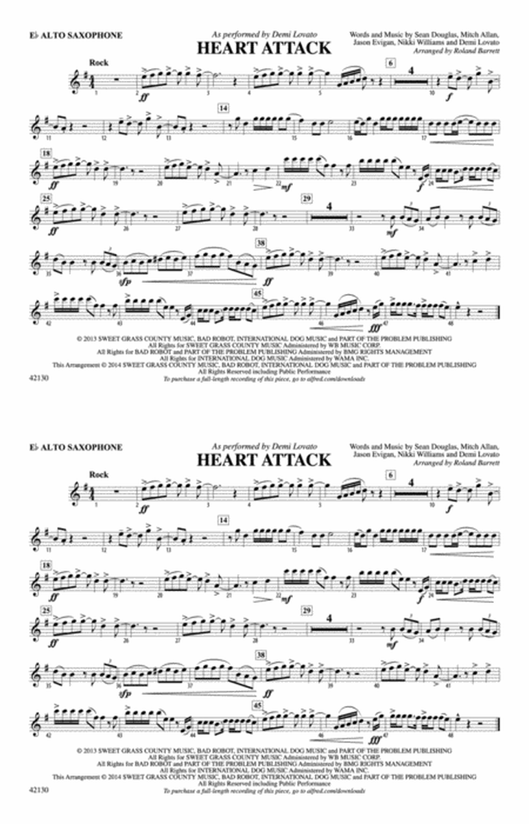 Heart Attack: E-flat Alto Saxophone