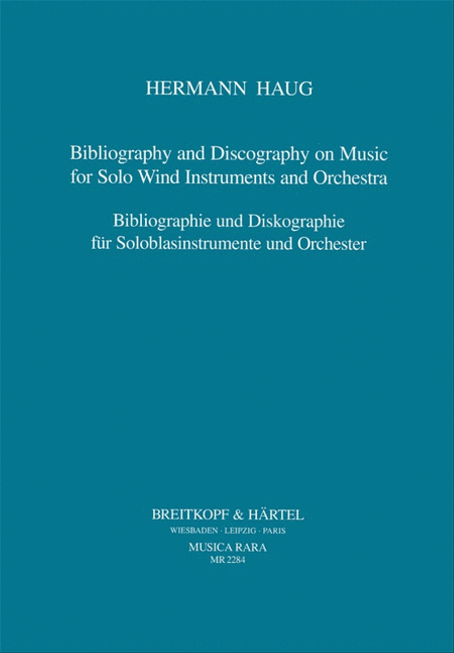 Bibliography and Discography on Music for Solo Wind Instruments and Orchestra Collection / Songbook scores gallery preview page 1