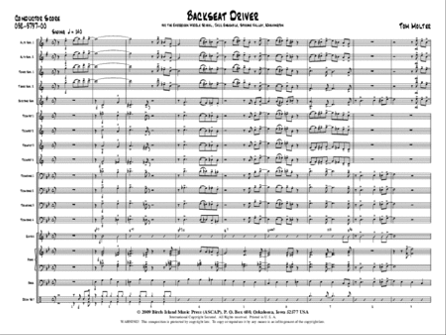 Backseat Driver Backseat Driver Jazz Ensemble scores gallery preview page 2
