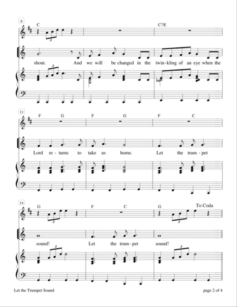 Let the Trumpet Sound Piano, Vocal, Guitar scores gallery preview page 6