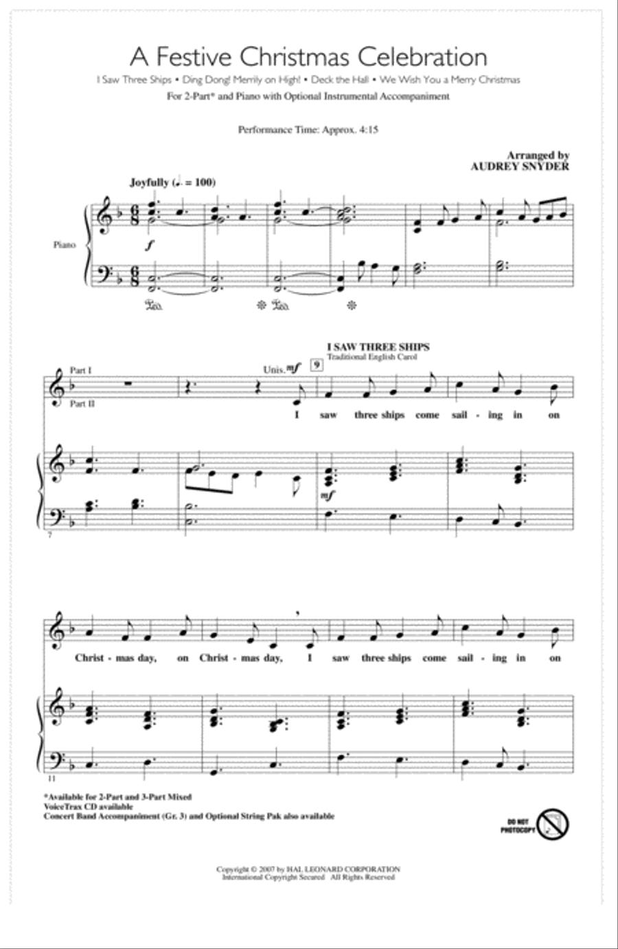 A Festive Christmas Celebration 2-Part scores gallery preview page 1