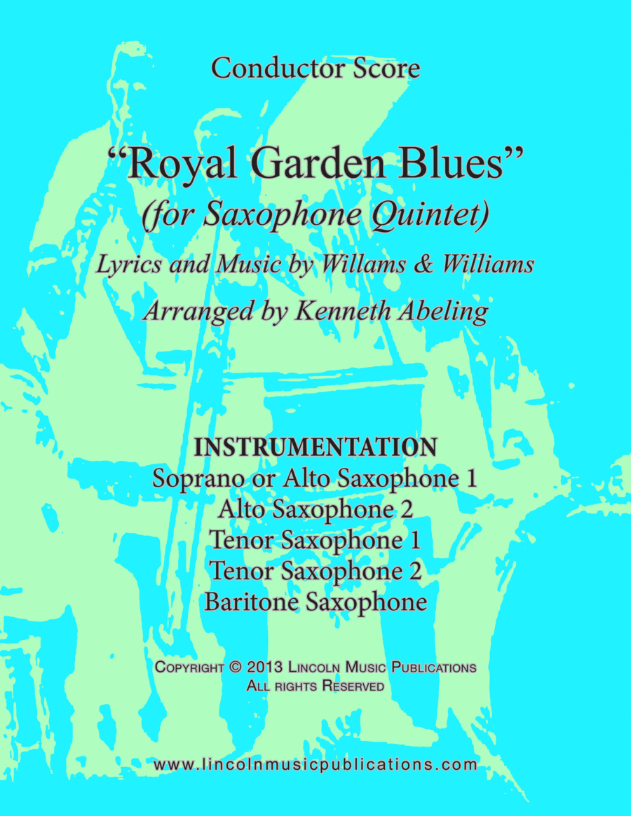 Royal Garden Blues (for Saxophone Quintet SATTB or AATTB) Saxophone Quintet scores gallery preview page 1