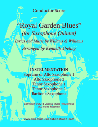 Book cover for Royal Garden Blues (for Saxophone Quintet SATTB or AATTB)
