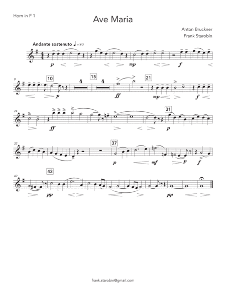 Bruckner's Ave Maria for Horn Choir