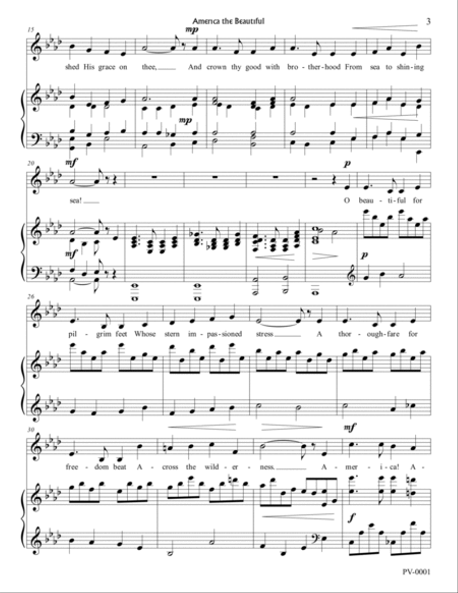 America the Beautiful Small Ensemble scores gallery preview page 4