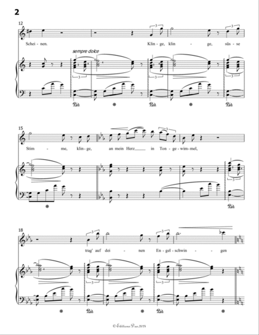 Schwebe, schwebe, blaues auge, by Liszt, S.305, in C Major Voice scores gallery preview page 4