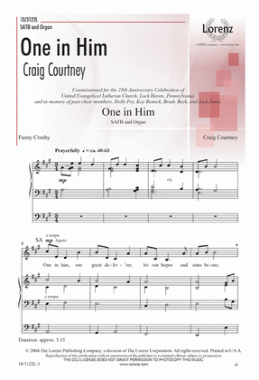 Book cover for One in Him