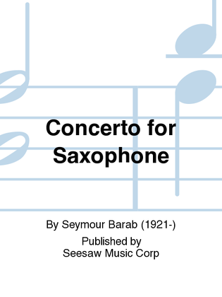 Concerto for Saxophone