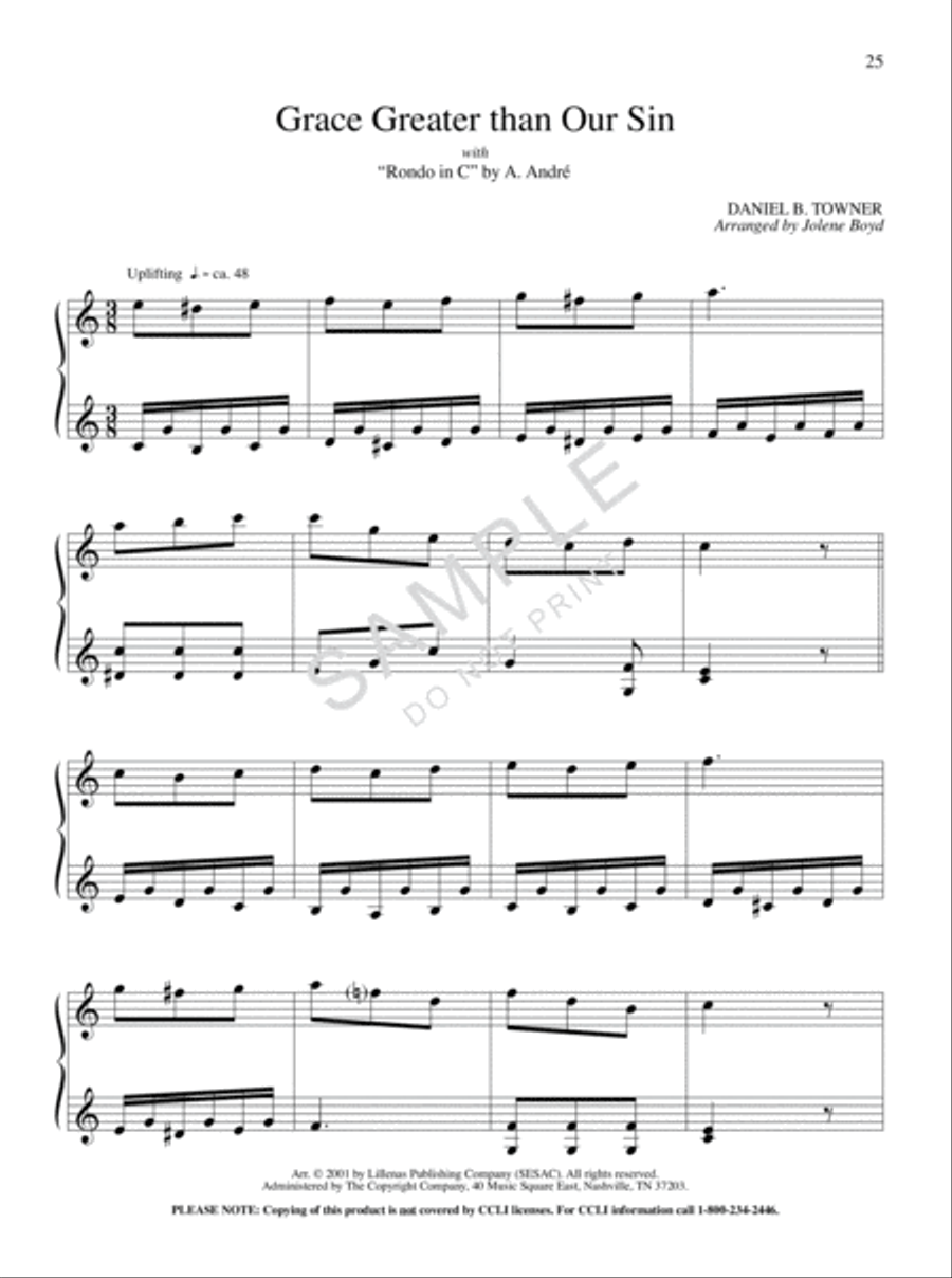 Easy Hymns and Classics Piano Solo scores gallery preview page 2