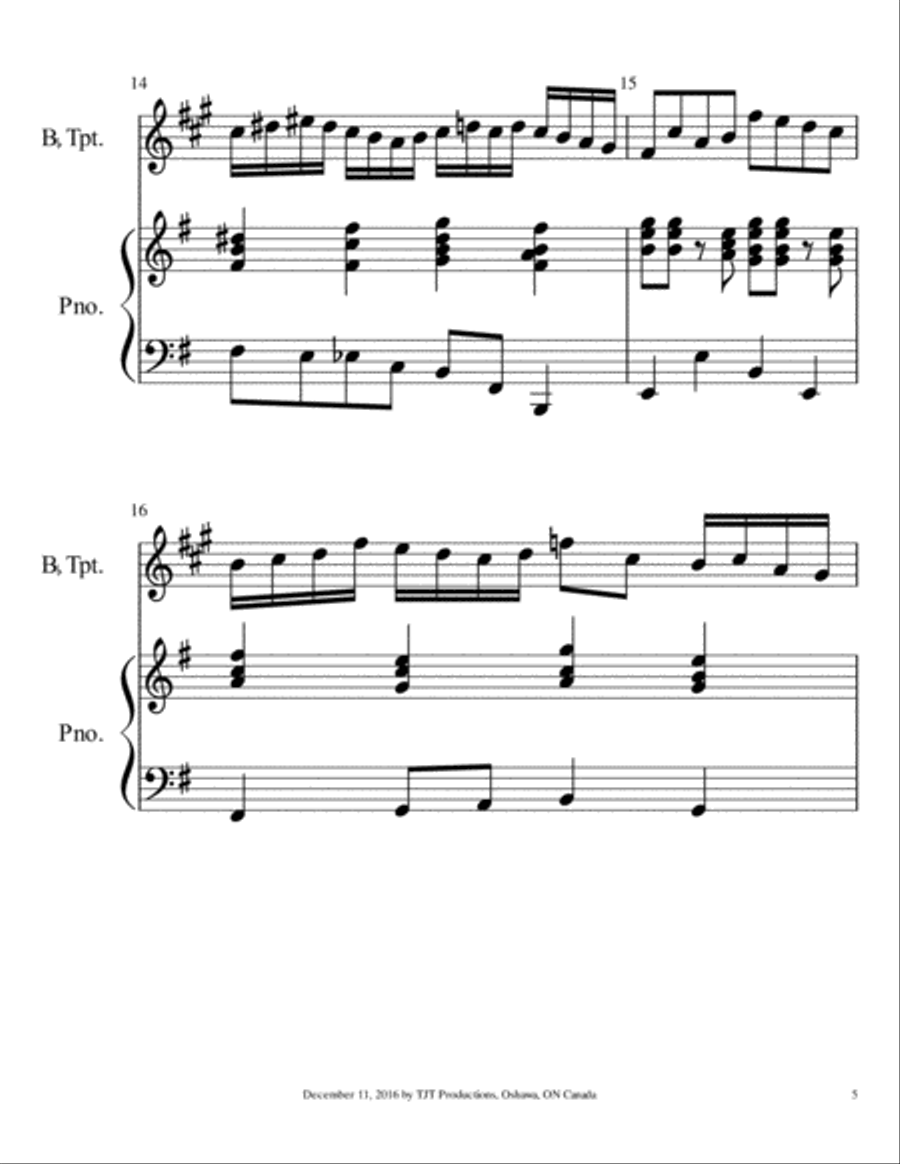 Intrada for Trumpet and Piano Trumpet Solo scores gallery preview page 5