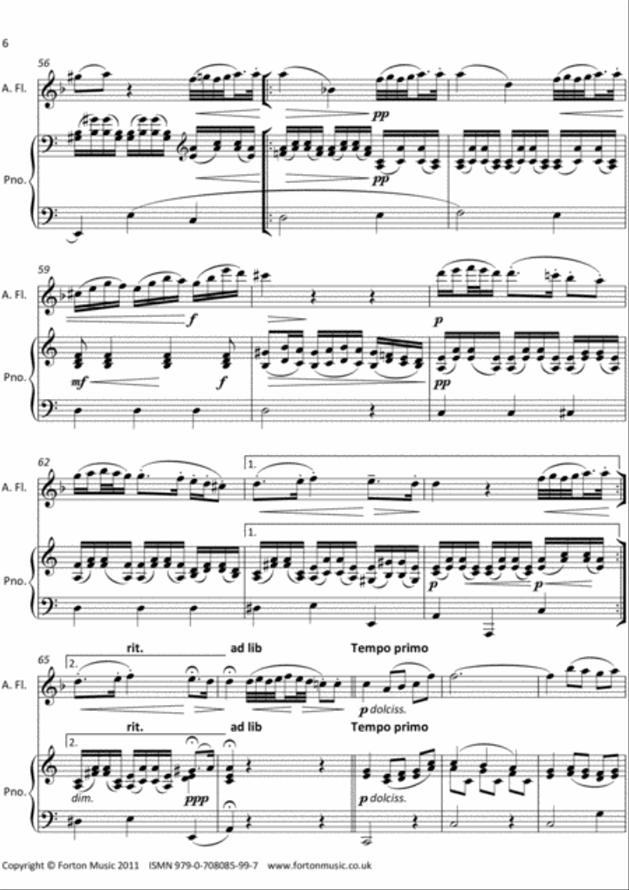Solos for Alto Flute Book 4 Flute Solo scores gallery preview page 6