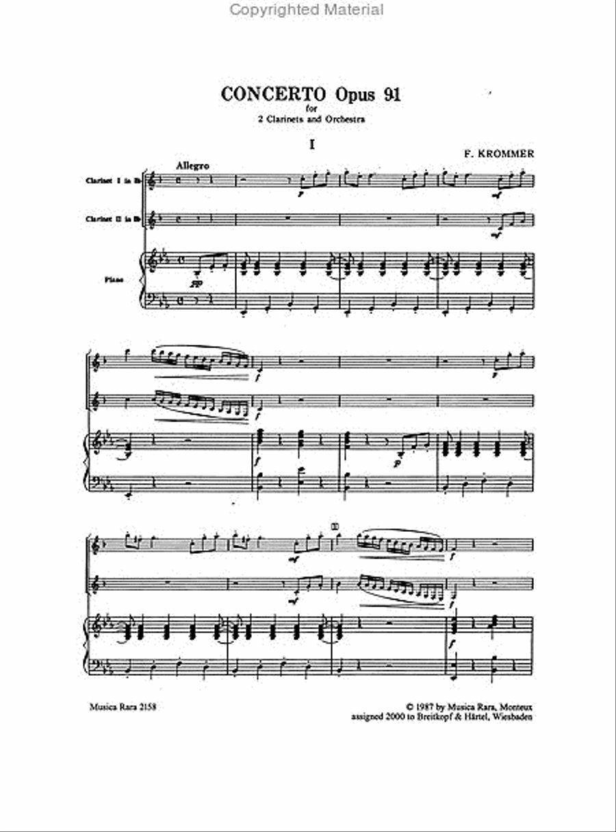 Concerto in Eb Op. 91 Violin scores gallery preview page 2