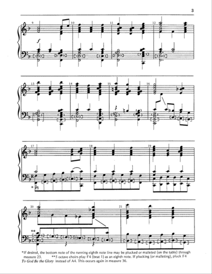 To God Be the Glory Handbell Choir scores gallery preview page 3