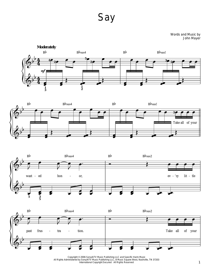 Say Say Voice scores gallery preview page 1