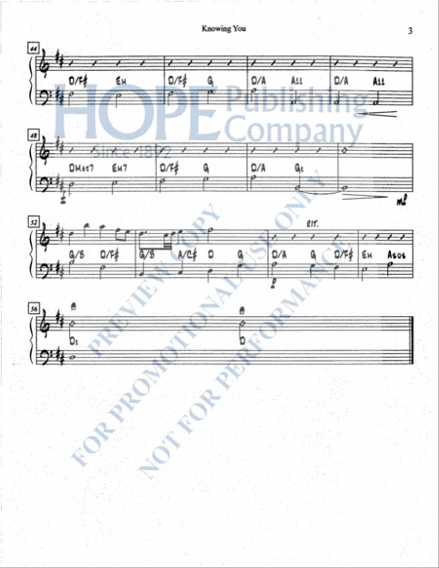 Knowing You Knowing You Choir scores gallery preview page 8