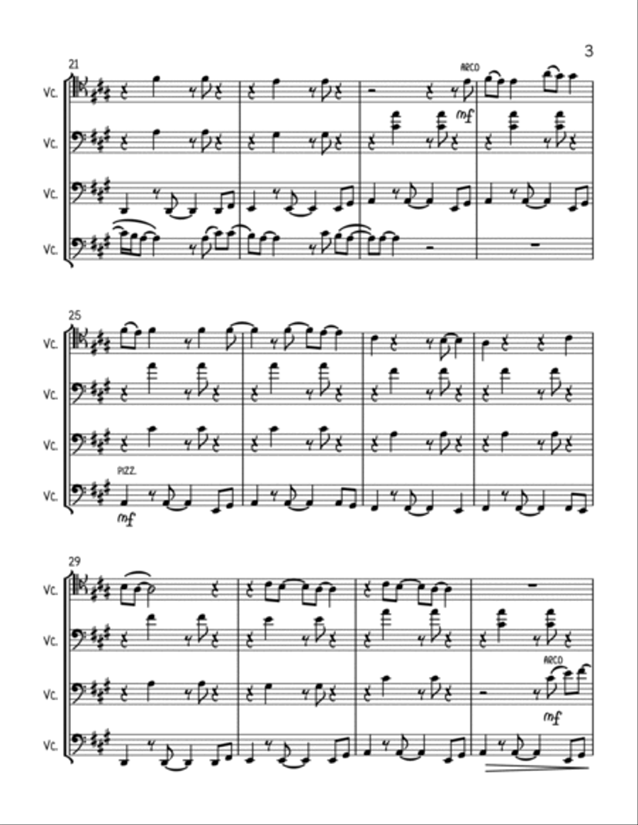 Stand By Me String Quartet scores gallery preview page 3