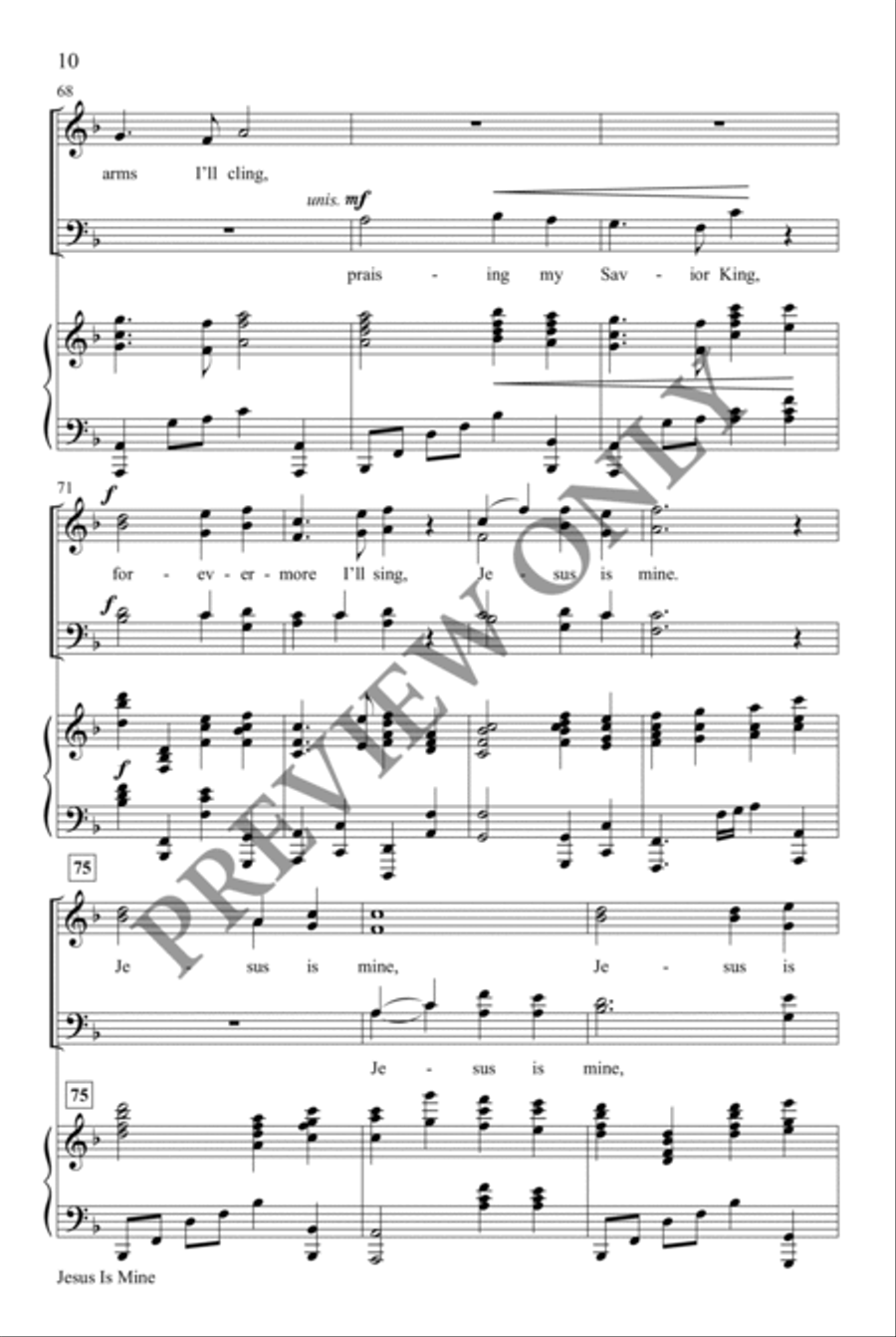 Jesus Is Mine 4-Part scores gallery preview page 9