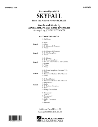 Book cover for Skyfall - Conductor Score (Full Score)