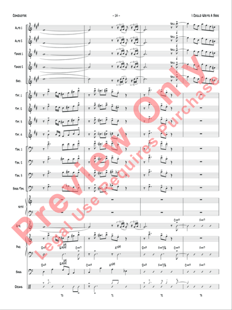 I Could Write a Book Jazz Ensemble scores gallery preview page 17